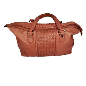 COLE HAAN coral Arthur leather satchel